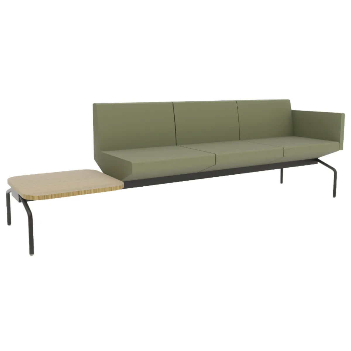 Sofá Space 3 lugares com mesa lateral